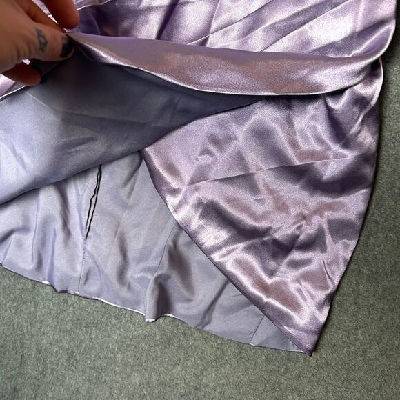 Milly Bridal Formal Off Shoulder Dress Purple Womens Size 8 NWOT - Picture 4 of 9